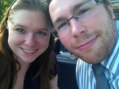 Us at our Anniversary Dinner! Happy New Year, guys!