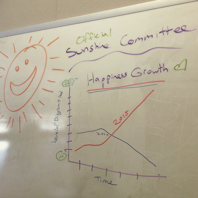 Our sunshine committee meetings are serious business.